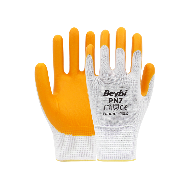PN7 POLYESTER ÖRME NİTRİL ELDİVEN